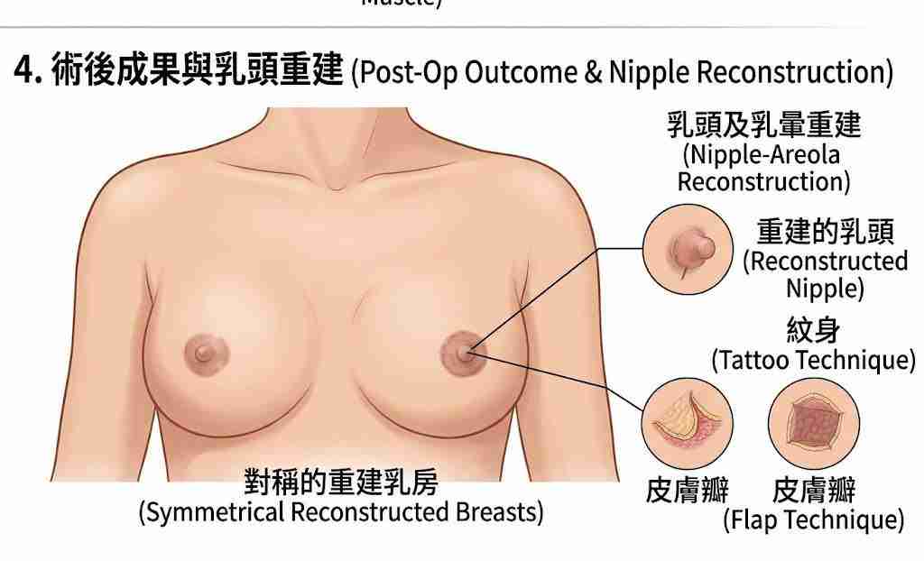 術後成果與乳頭重建